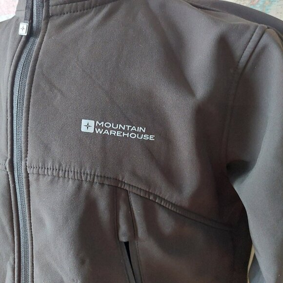 Mountain Warehouse Showerproof Black Zipped Jacket Black Men's Medium - Picture 3 of 15